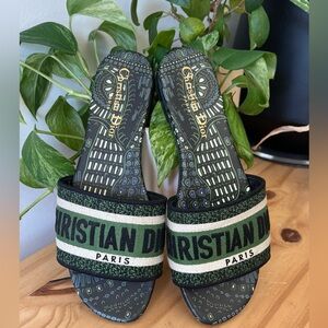 🚨SOLD🚨Dior Dway Slide Green Sandals